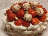 Pavlova aux fraises (ig bas)