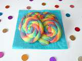 Double swirl rainbow cookies