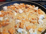 Risotto au Poulet, Patates douces et lait de coco