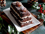 Bûche chocolat marron sans gluten lait œufs