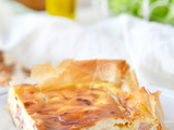 Quiche à la ricotta & jambon – croûte en feuilles de filo