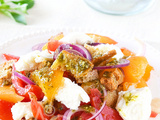 Salade Caprese avec un air de Panzanella