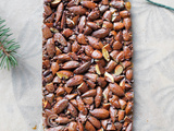 Tablette d’amandes caramélisées au sirop d’érable