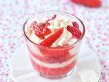 Trifle aux fraises, crème vanille & meringue