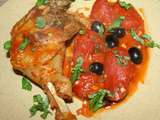 Cuisses de canard gras aux tomates et olives de Nyons
