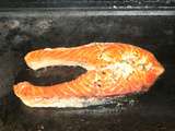 Darne de saumon marinée à l'huile d'olive et thym à la plancha
