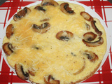 Frittata (omelette) aux champignons et pecorino