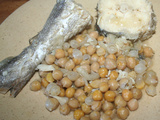 Marmite de queue de merlu (colin) aux pois chiches