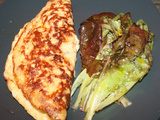 Omelette aux bacon fumé, fromage et laitue barlach