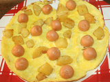 Omelette aux pommes de terre et knacki balles