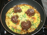 Omelette aux rognons d'agneaux