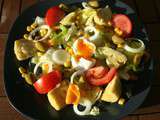 Salade aux couleurs de Provence, tomate, artichaut, olives