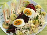 Salade ch'ti : chicon, betterave, ratte, Maroilles