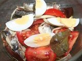 Salade de sardines, œuf, tomate, fenouil, laitue barlach