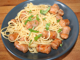 Spaghetti aux chipolatas à l'italienne