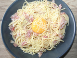Test 4 : Spaghetti alla carbonara au râpé végétal