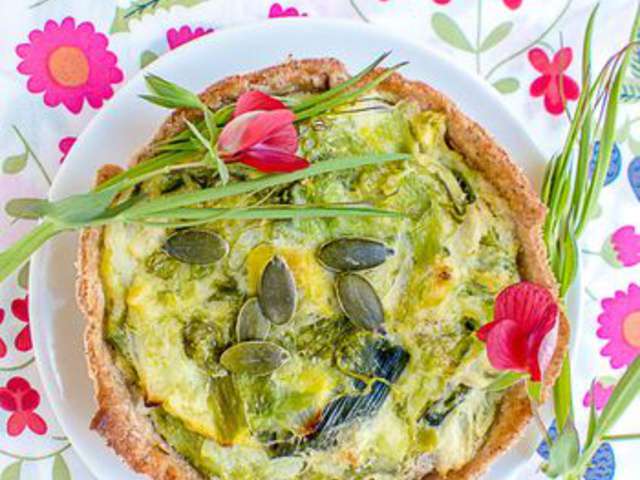 Recettes De Tarte Aux Poireaux De Amande Et Basilic