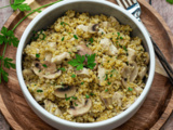 Boulgour façon pilaf au poulet et champignons