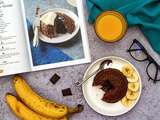 Bowlcake banane et coeur coulant chocolat (extrait de mon livre)