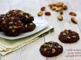 Cookie au chocolat et noix du Brésil, coeur coulant pâte à tartiner