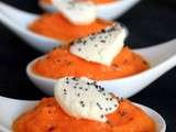 Cuillères apéritives à la carotte, cumin et fromage frais