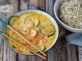 Curry de crevettes et légumes au lait de coco