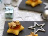 Étoiles feuilletés au foie gras et figue