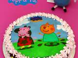 Gâteau d'anniversaire au chocolat Peppa Pig