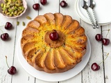 Gâteau moelleux pistache et cerises