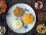Gâteaux citrouilles d'Halloween - chocolat et vanille