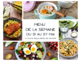 Menu de la semaine - Du 01 au 07 mai