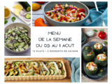 Menu de la semaine - Du 05 au 11 août