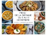 Menu de la semaine - Du 11 au 17 novembre