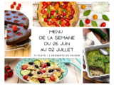 Menu de la semaine - Du 26 juin au 02 juillet