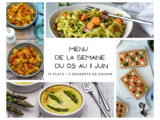 Menu de la semaine - Du 5 au 11 juin