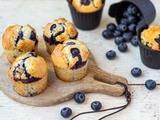 Muffins aux myrtilles à l'air fryer