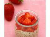 Perle du japon à la crème d'amande et fraise (vegan, sans lactose)