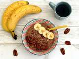 Porridge banane et chocolat