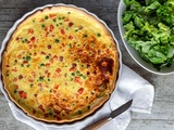 Quiche printanière aux petits-pois et carottes