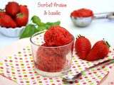 Sorbet fraise & basilic (sans sorbetière)