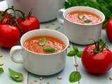 Soupe à la tomate et pesto
