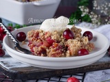 Crumble sain aux pommes canneberges et avoine