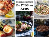 Menu semaine 34 : 7 idées repas faciles du 17 au 23 août