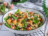 Salade de coing rôti, quinoa et roquette