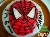 Spiderman, le gateau d'anniversaire de rayan