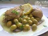 Tajine de poulet a la chermoula et aux olives en video