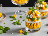 Entrée froide : éveil des papilles avec une verrine à la mangue et feta