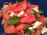 Deux recettes végés pour Éphée : salade melon feta, et nouilles mangue et aubergine (et réflexion sur les commentaires de la blogosphère)