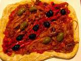 Jolie pizza aux poivrons caramélisés au balsamique