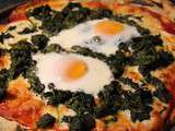 Pizza aux Epinards et œufs (pizza florentine)